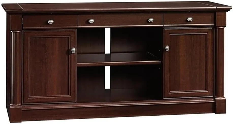 BOWERY HILL Credenza/Home Office Pull-Out Computer Desk with Storage in Cherry