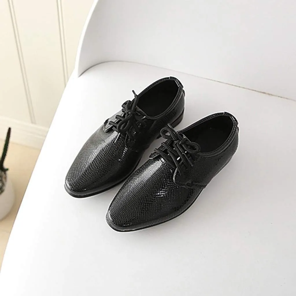 Boys Girls Dress Shoes Loafer Wedding Shoes Classic Lace-Up Oxford Casual Dress Formal Shoes for Tennis Shoes for Girls