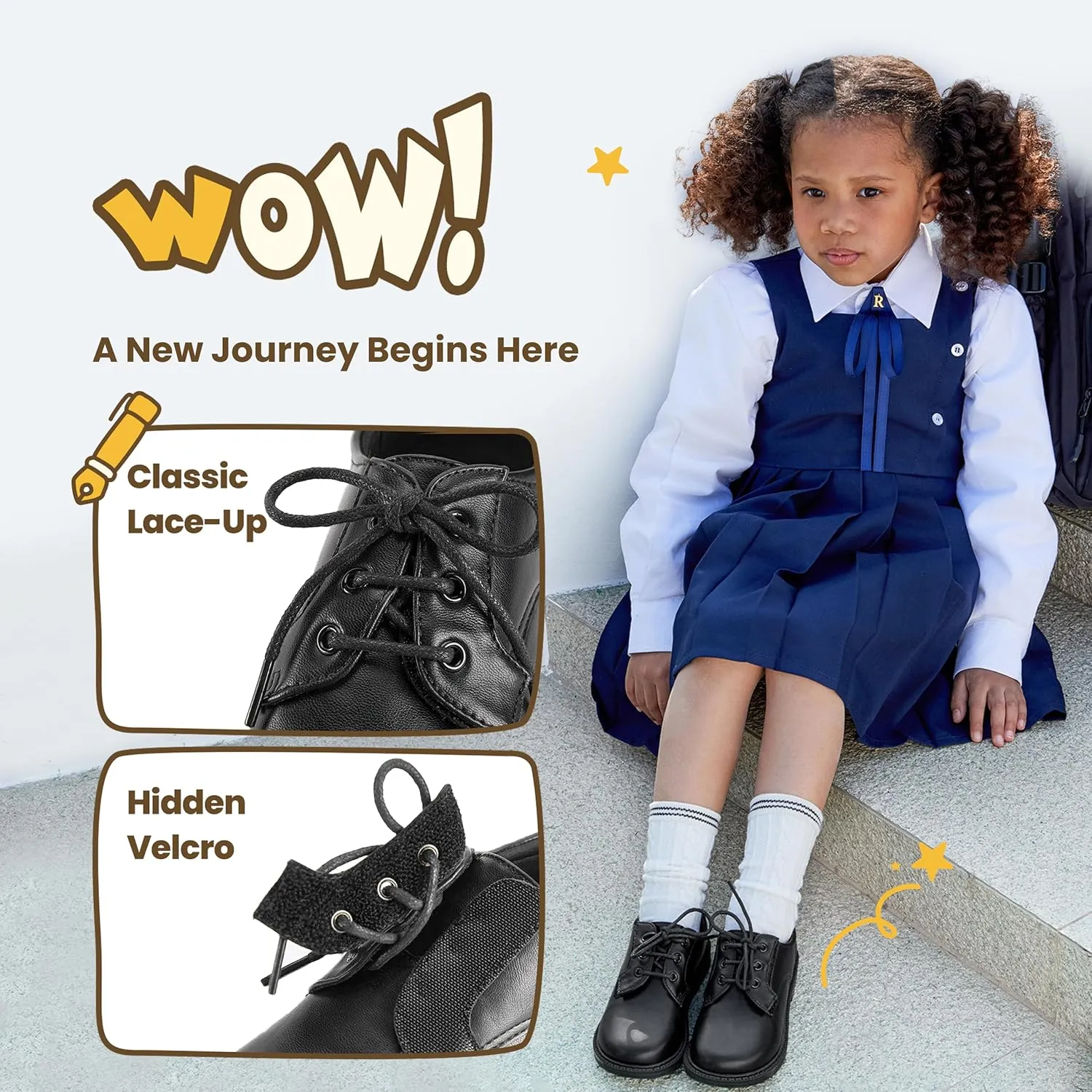 Boys Girls Dress Shoes Toddler Little Big Kid Oxford Shoes PU Leather School Uniform Wedding Loafer Flats White Black Brown Lace-Up Casual Comfort Classic Formal Slip-On Walking Outdoor Party
