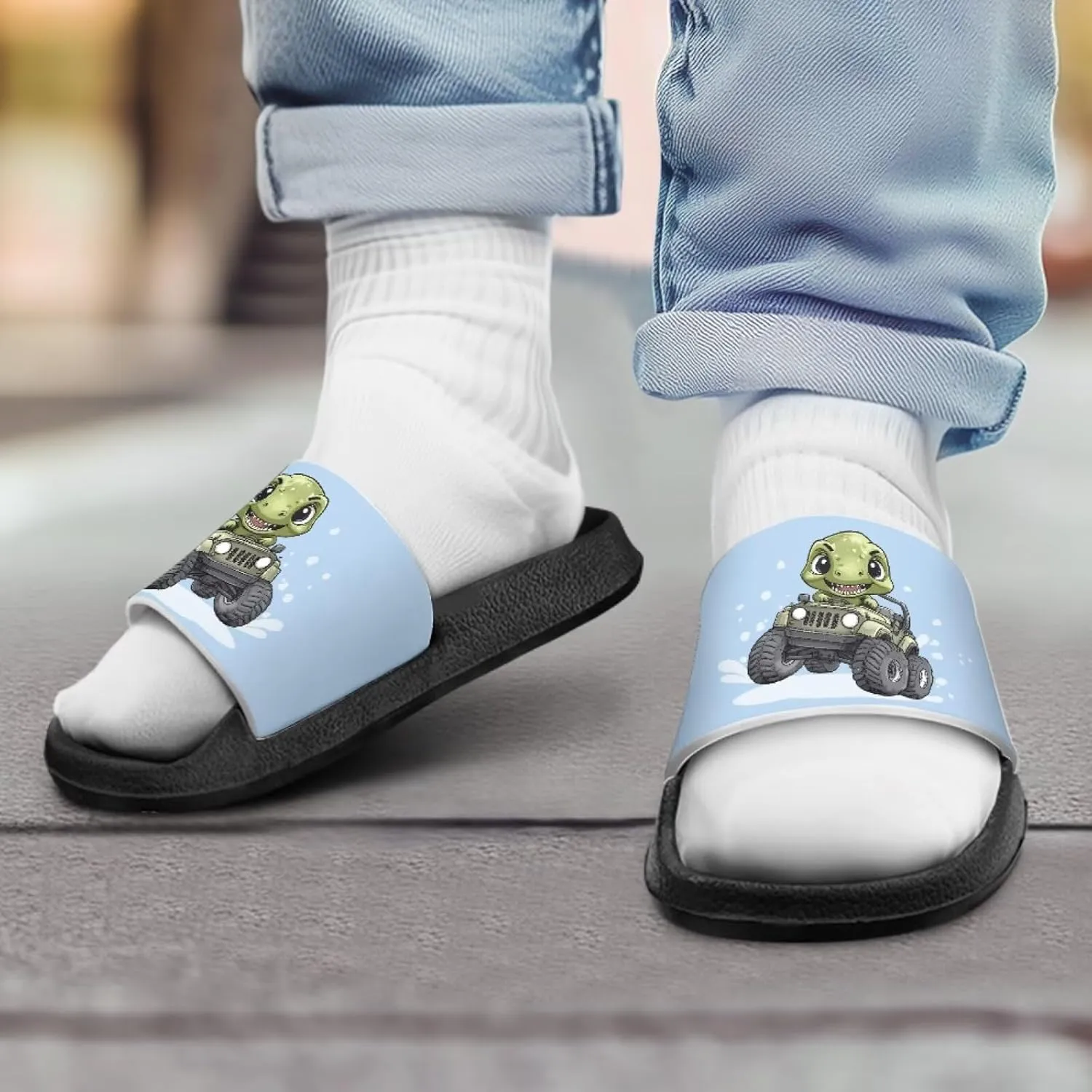 Boys House Slippers Everyday Non-slip Slide Sandals Comfortable Bathroom Shower Shoes Kids Beach Sandal