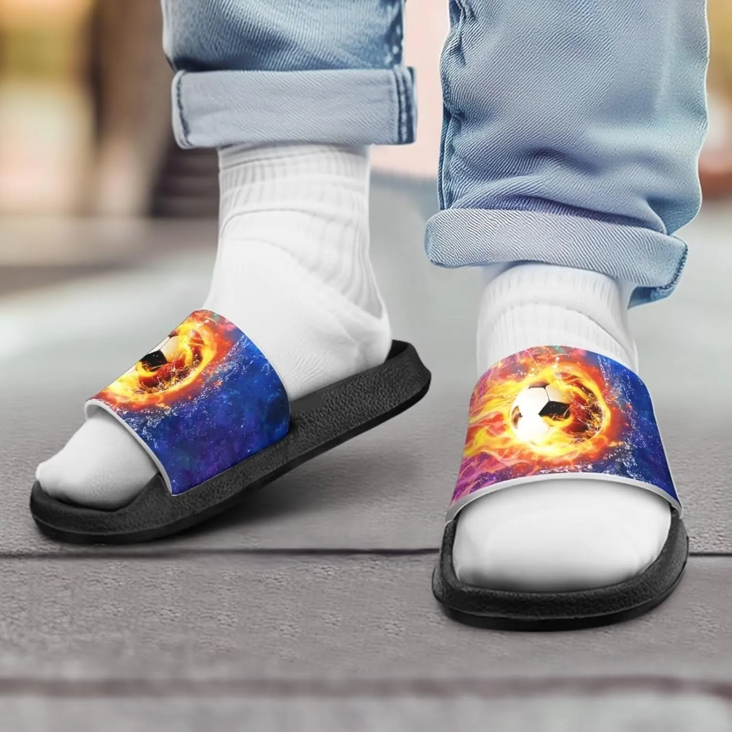 Boys House Slippers Everyday Non-slip Slide Sandals Comfortable Bathroom Shower Shoes Kids Beach Sandal