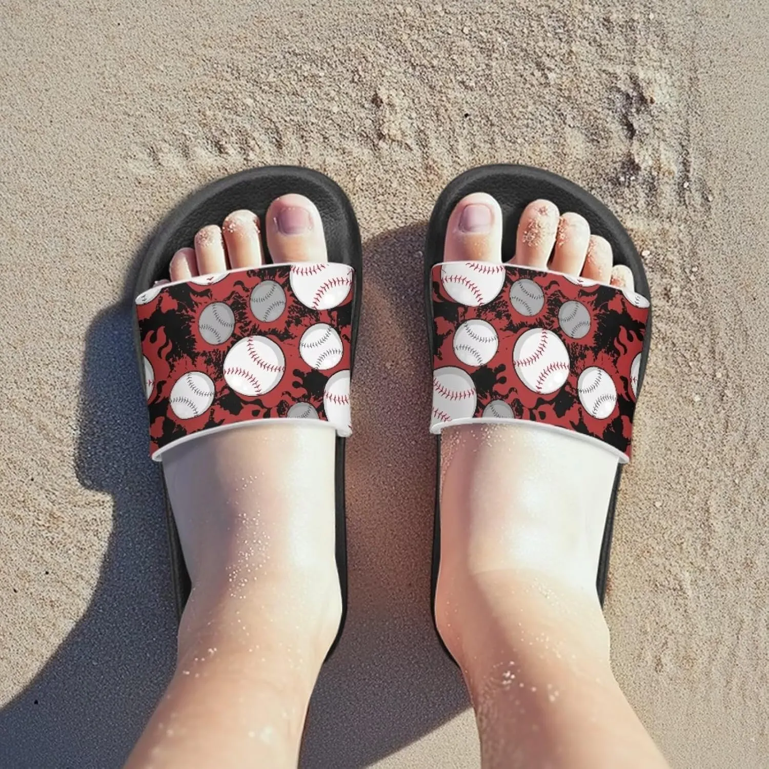 Boys Slide Sandals Non Slip Summer House Slippers Kids Slip-on Flip Flops Cusual Beach Sandal