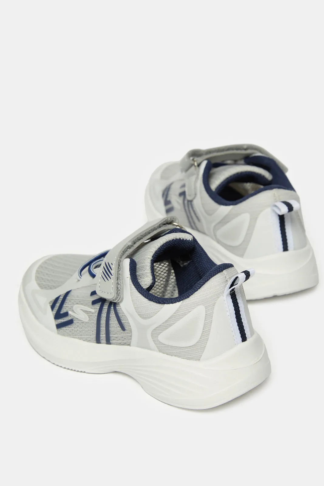 Boys White Mesh Trainer