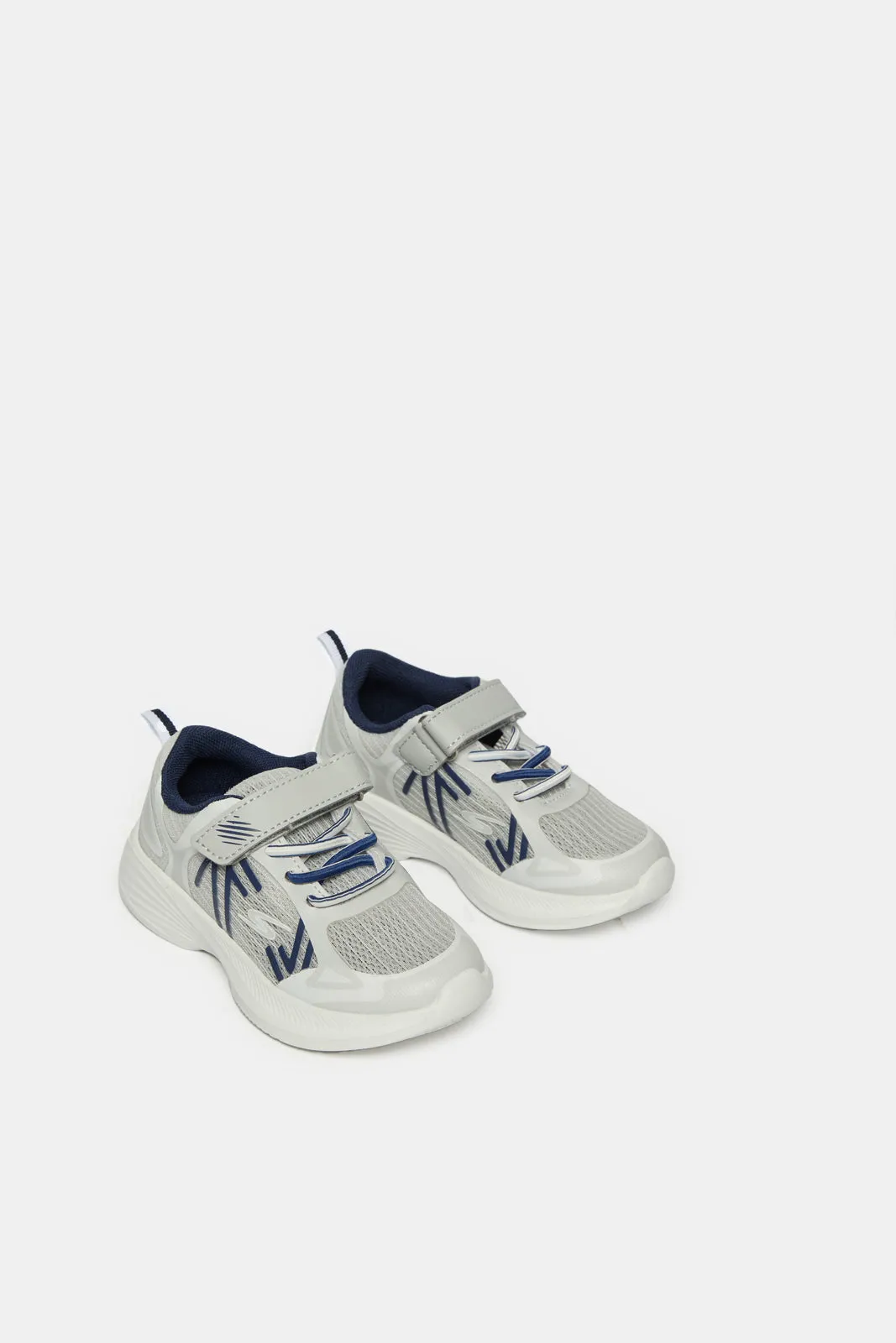 Boys White Mesh Trainer