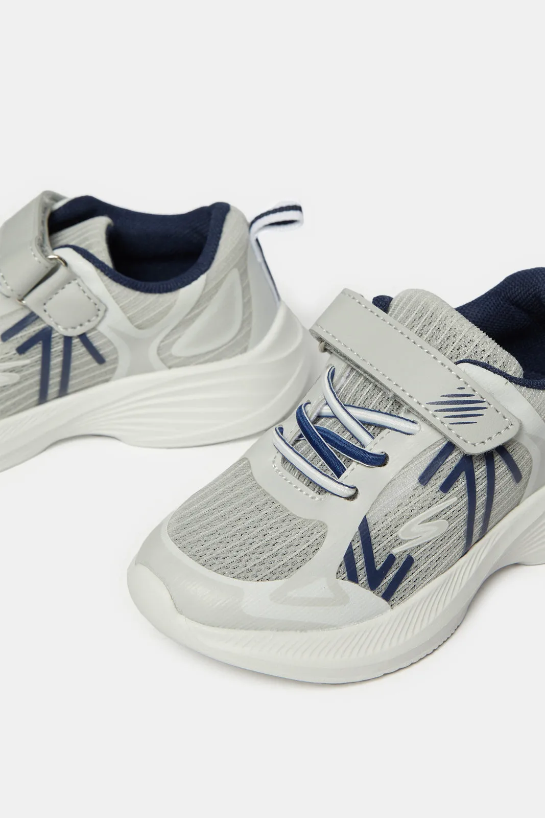 Boys White Mesh Trainer