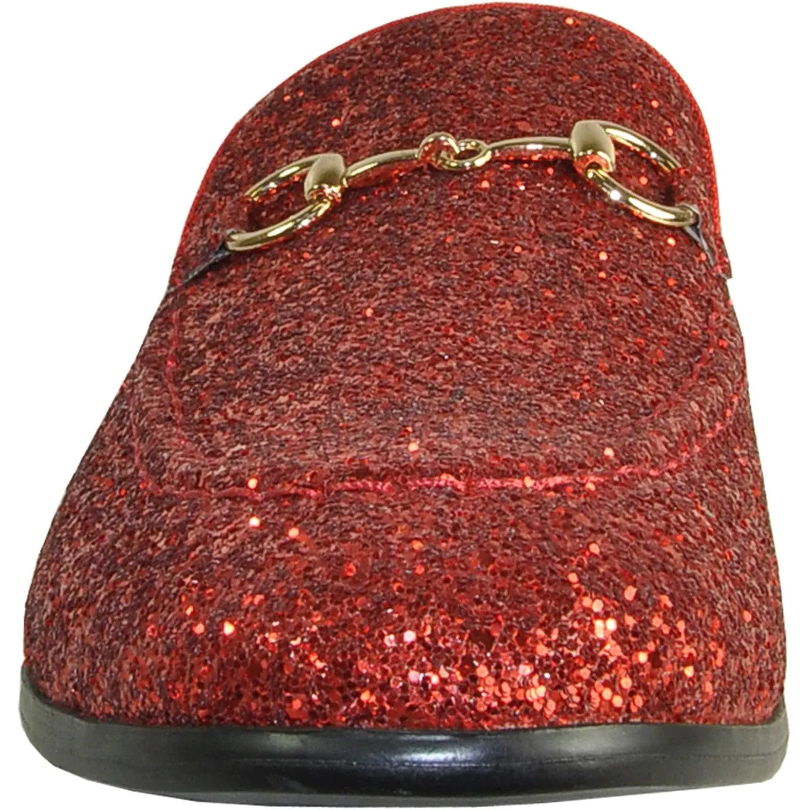 Bravo Red Glitter Sequin Modern Tuxedo Loafer for Prom