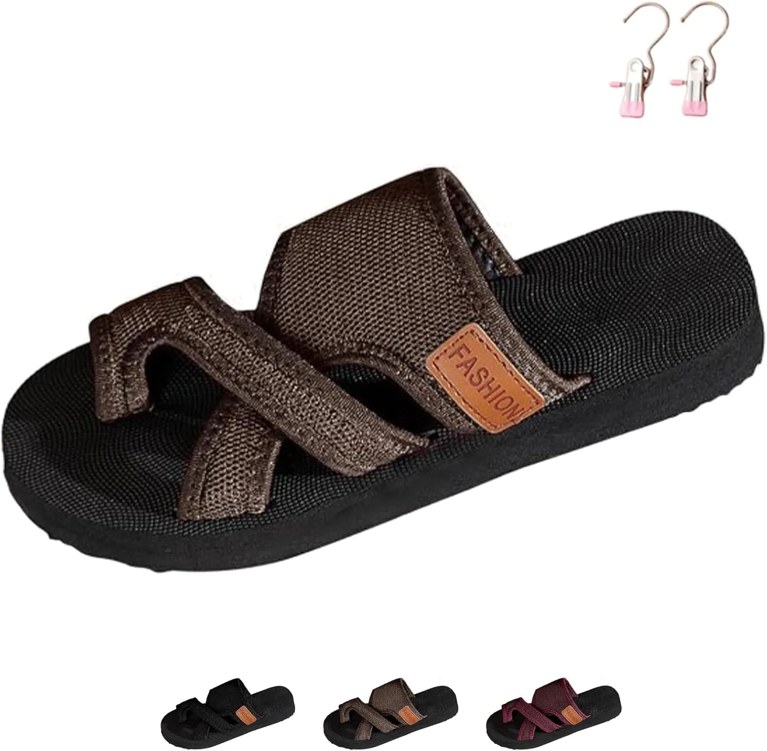 Breathable Mesh Slide Sandals For Women, Women's Hollow Mesh Slide Sandals With Toe Loop Slippers