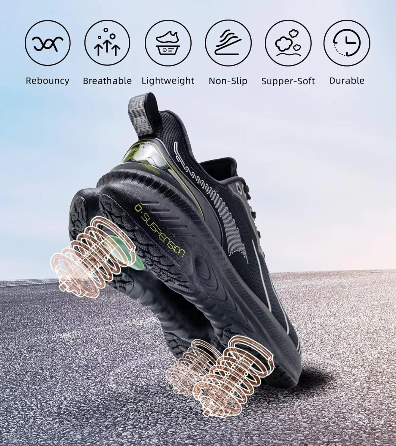 Breathable Women's Max Cushioned Walking Shoes with Arch Support for Plantar Fasciitis Flat Foot Pain Relief Air Lightweight Jogging Running Sneakers Shoes Non Slip Thick Sole