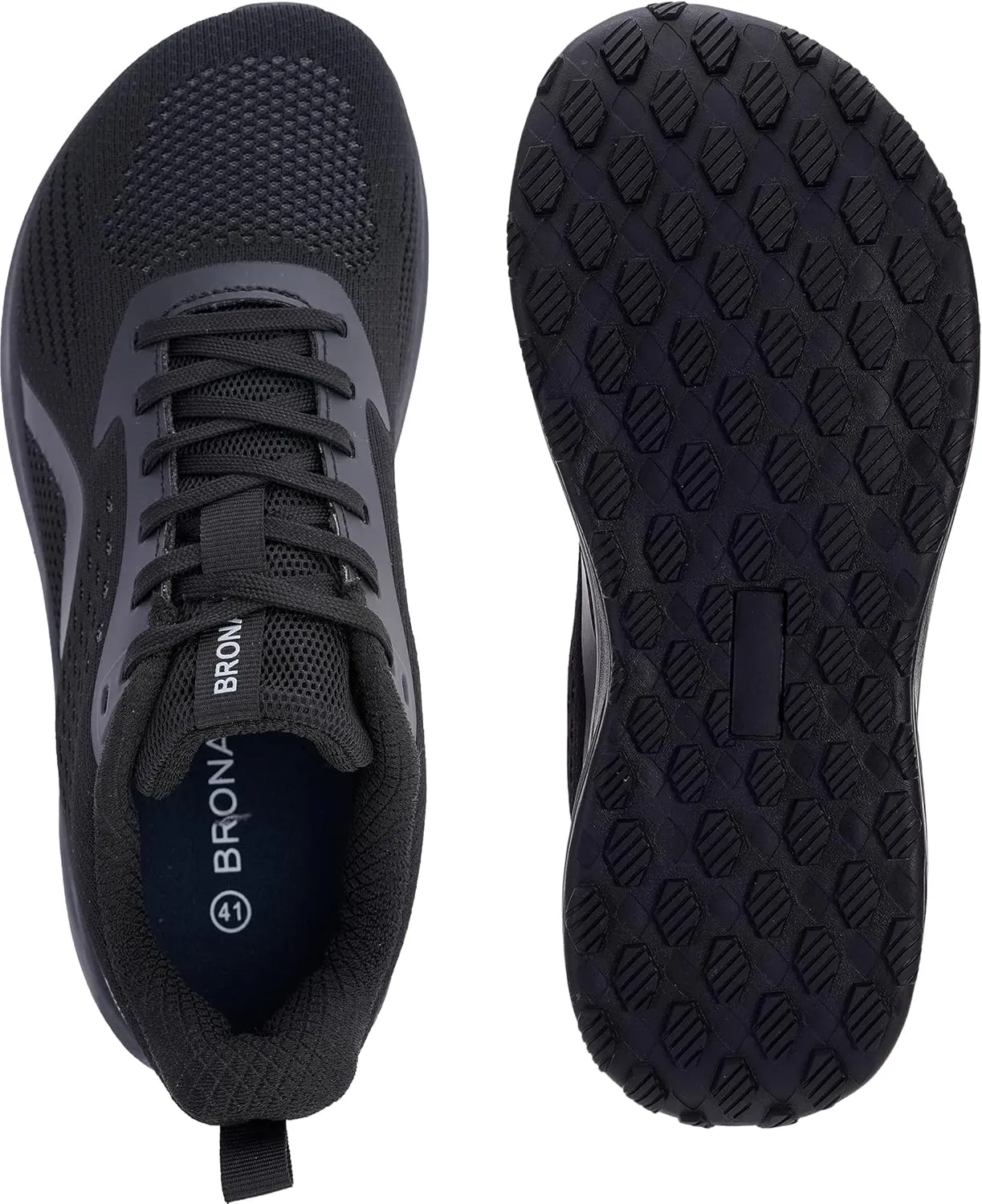 BRONAX Men's Wide Cushioned Supportive Road Running Shoes | Wide Toe Box | Rubber Outsole
