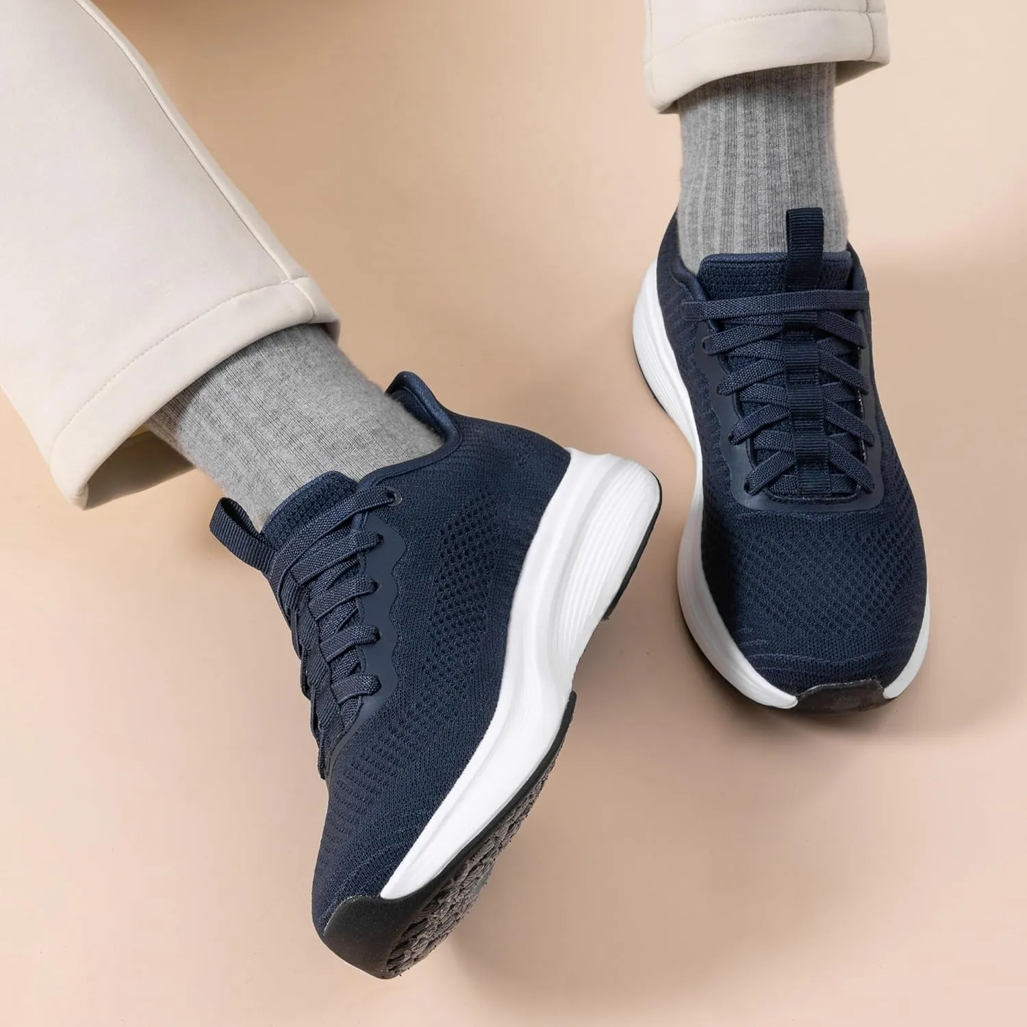 Bruno Marc Men's Hands Free Slip-on Walking Shoes Casual Breathable Comfortable Knit Sneaker