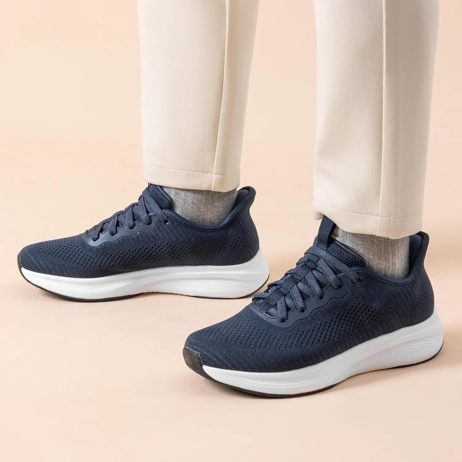 Bruno Marc Men's Hands Free Slip-on Walking Shoes Casual Breathable Comfortable Knit Sneaker