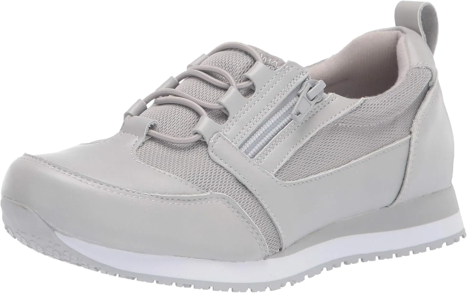 by Easy Street womens Mckinley Clog, Grey Leather/Mesh, 8.5 US
