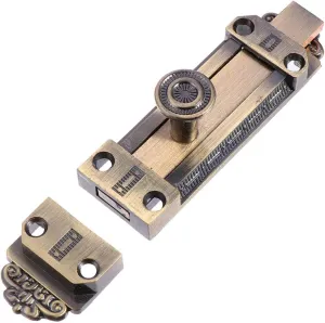 Cabilock Vintage Slide Door Bolt Heavy Duty Security Latch for Home and Office Sturdy Zinc Alloy Construction Easy to Install for Gates and Furniture