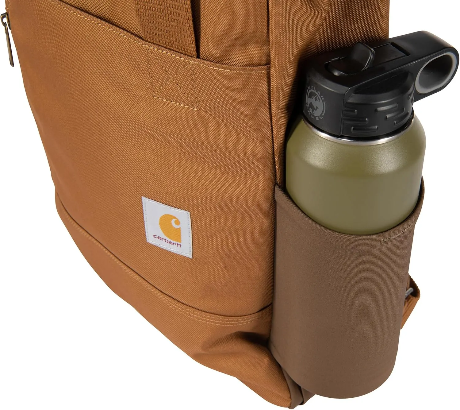 Carhartt Classic Convertible Backpack Tote, Durable Water Repellent Material W/ 17" Laptop Sleeve, Brown, One Size