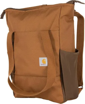 Carhartt Classic Convertible Backpack Tote, Durable Water Repellent Material W/ 17" Laptop Sleeve, Brown, One Size