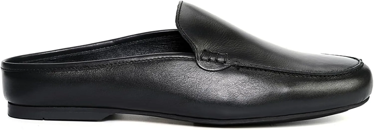 Carlos Santana Planeo Slides for Men | Leather Footbed | Rubber Outsole