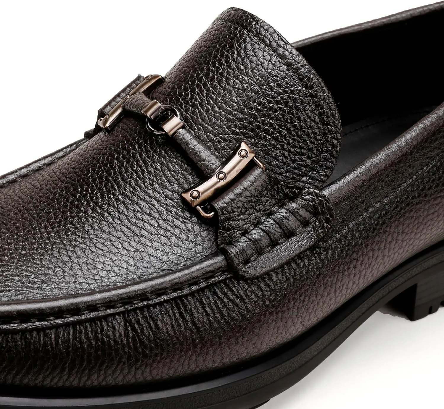 Casual Dress Shoes for Men, Premium Formal Buckle Dress Loafers Business Slip-on Penny Loafer for Mens