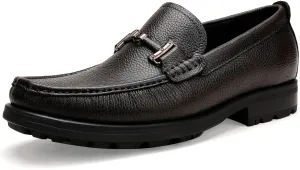 Casual Dress Shoes for Men, Premium Formal Buckle Dress Loafers Business Slip-on Penny Loafer for Mens