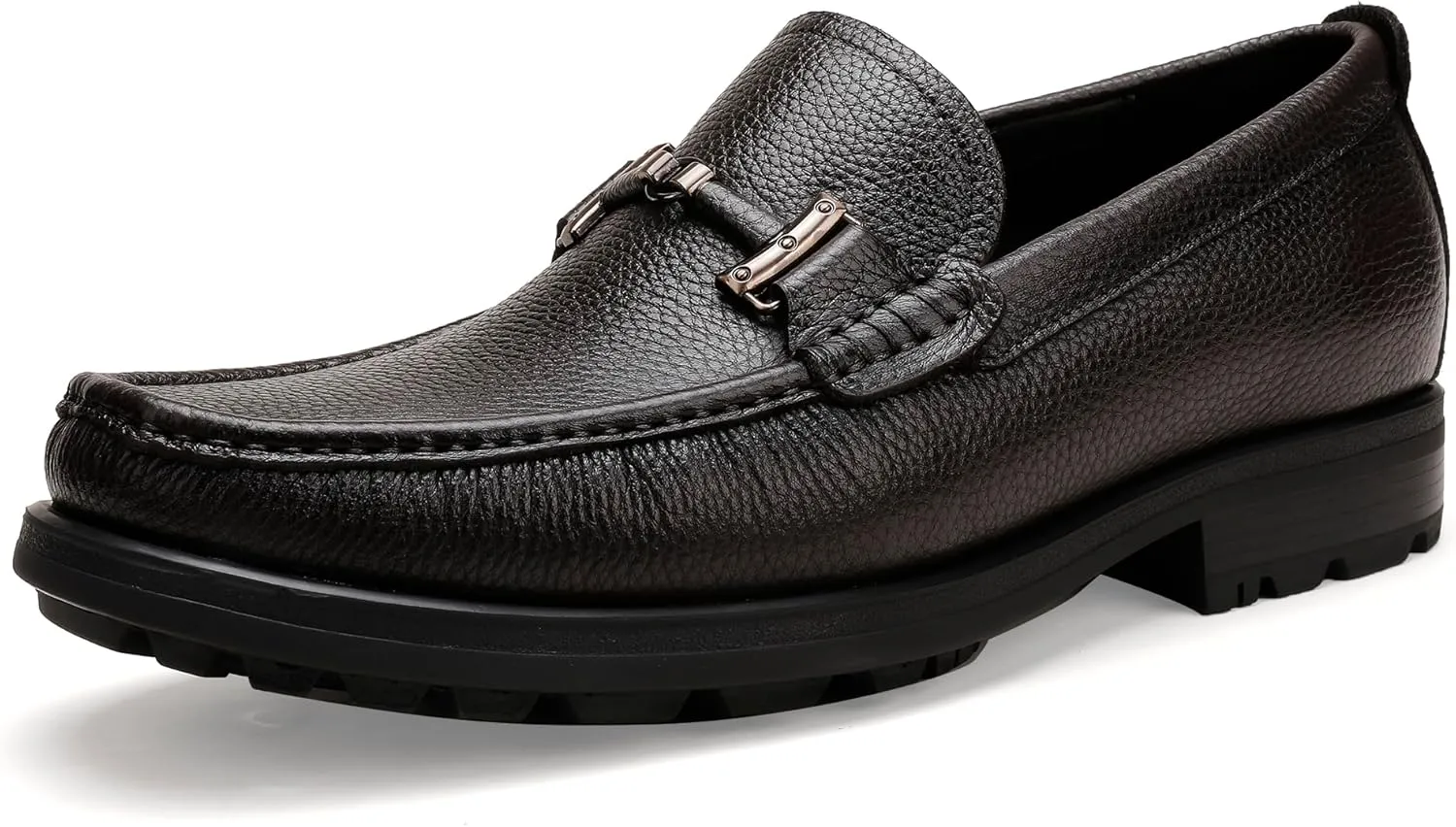 Casual Dress Shoes for Men, Premium Formal Buckle Dress Loafers Business Slip-on Penny Loafer for Mens