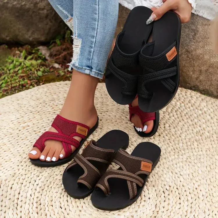 Celiaâ„?Perforated Mesh Slide Sandals
