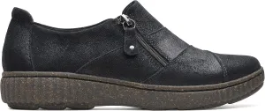 Clarks Women's Caroline Grace Loafer, Black Leather, 7