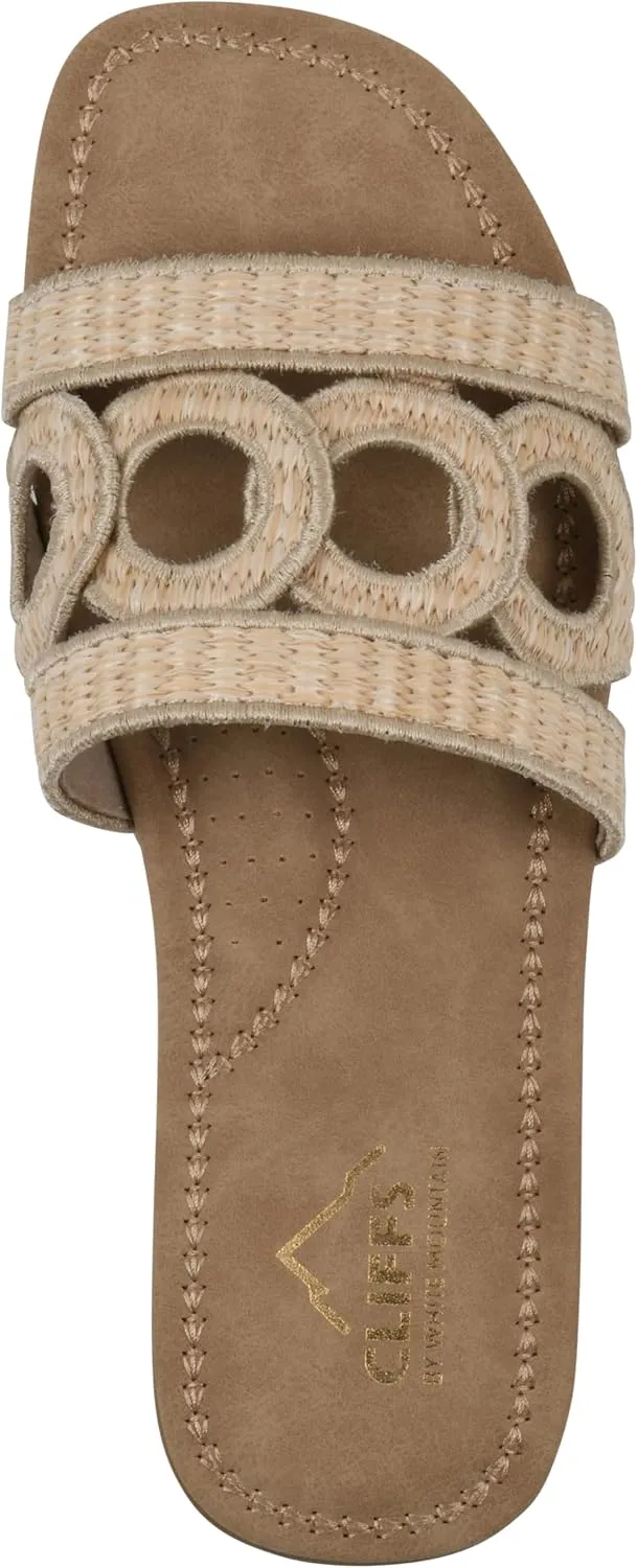 CLIFFS BY WHITE MOUNTAIN Women's Fraly Cut-Out Slide Sandal