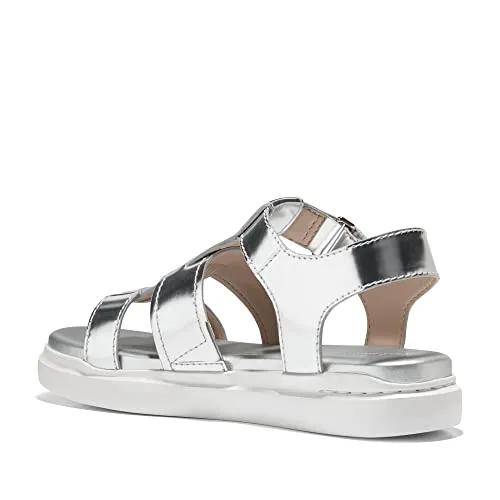 COLE HAAN Women's GRANDPRØ Rally Fisherman Sandal, Silver Specchio, 10