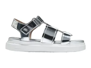COLE HAAN Women's GRANDPRØ Rally Fisherman Sandal, Silver Specchio, 10