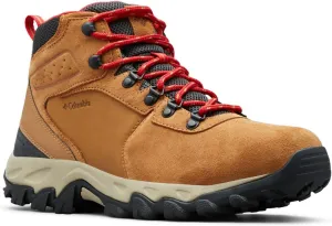 Columbia Men's Newton Ridge Plus II Suede Waterproof, 2024 Elk/Mountain Red, 8