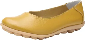 Comfortable Leather Shoes for Women Solid Non Slip 女式平底鞋 Shoes Soft Walking Driving Business Casual Elevator