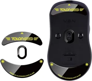 Curved Edges Ultra Strong Glass Mouse Feet Skates Compatible with VGN Dragonfly F1 / F1 Pro / F1 Pro Max / F1 MOBA Gaming Mouse Feet Replacement, Super Smooth Glide Fast and Durable Sole