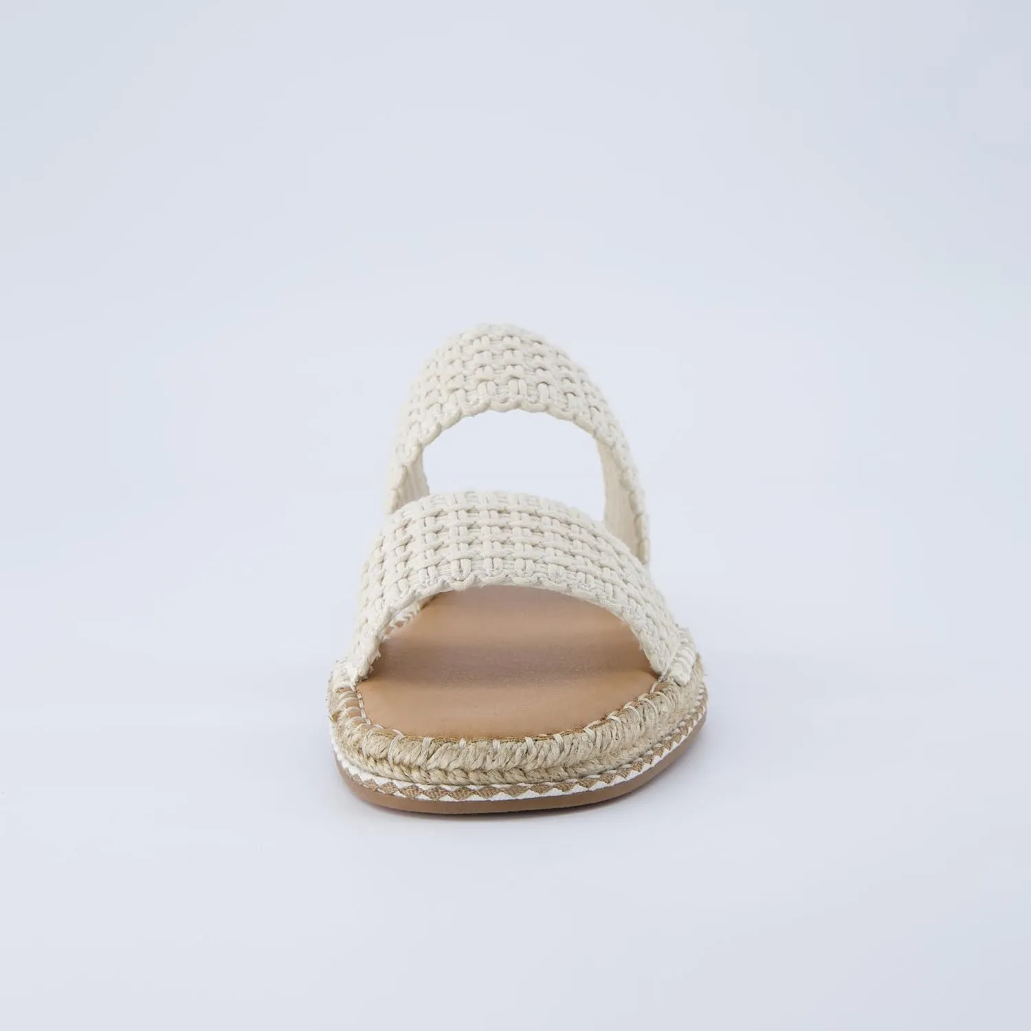 CUSHIONAIRE Bhendi Women’s Espadrille Slide Sandal – Faux Leather Double Strap with Jute-Wrapped Sole & Cushioned Footbed