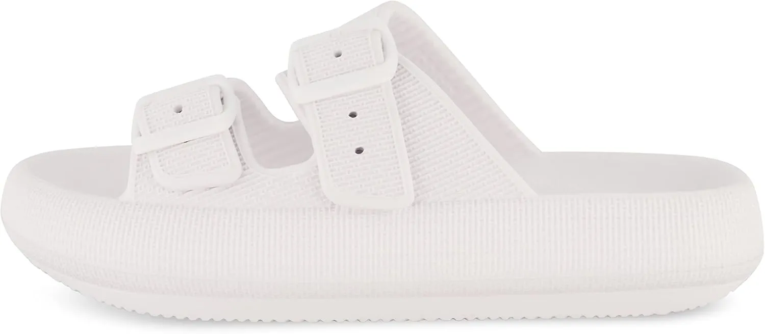 CUSHIONAIRE Women's Fame recovery cloud slide with  Comfort