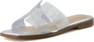 CUSHIONAIRE Women's Voyage slide sandal  Memory Foam, Wide Widths Available
