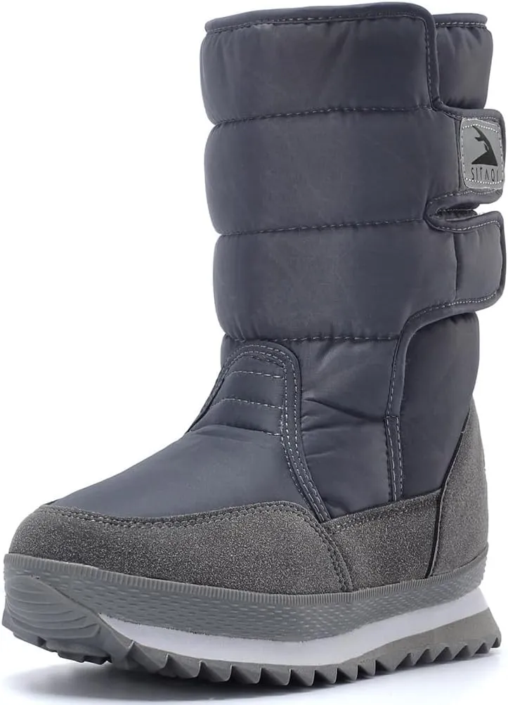 DADAWEN Women's Waterproof Frosty Snow Boot