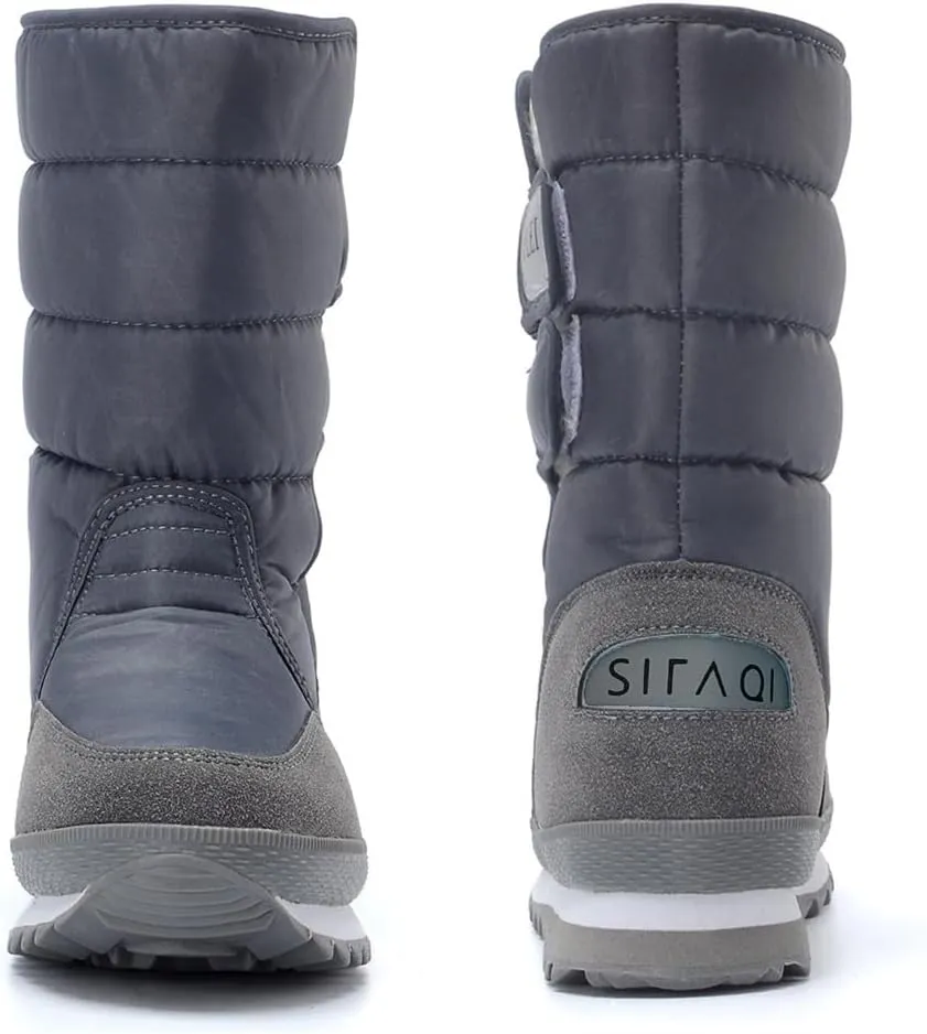 DADAWEN Women's Waterproof Frosty Snow Boot