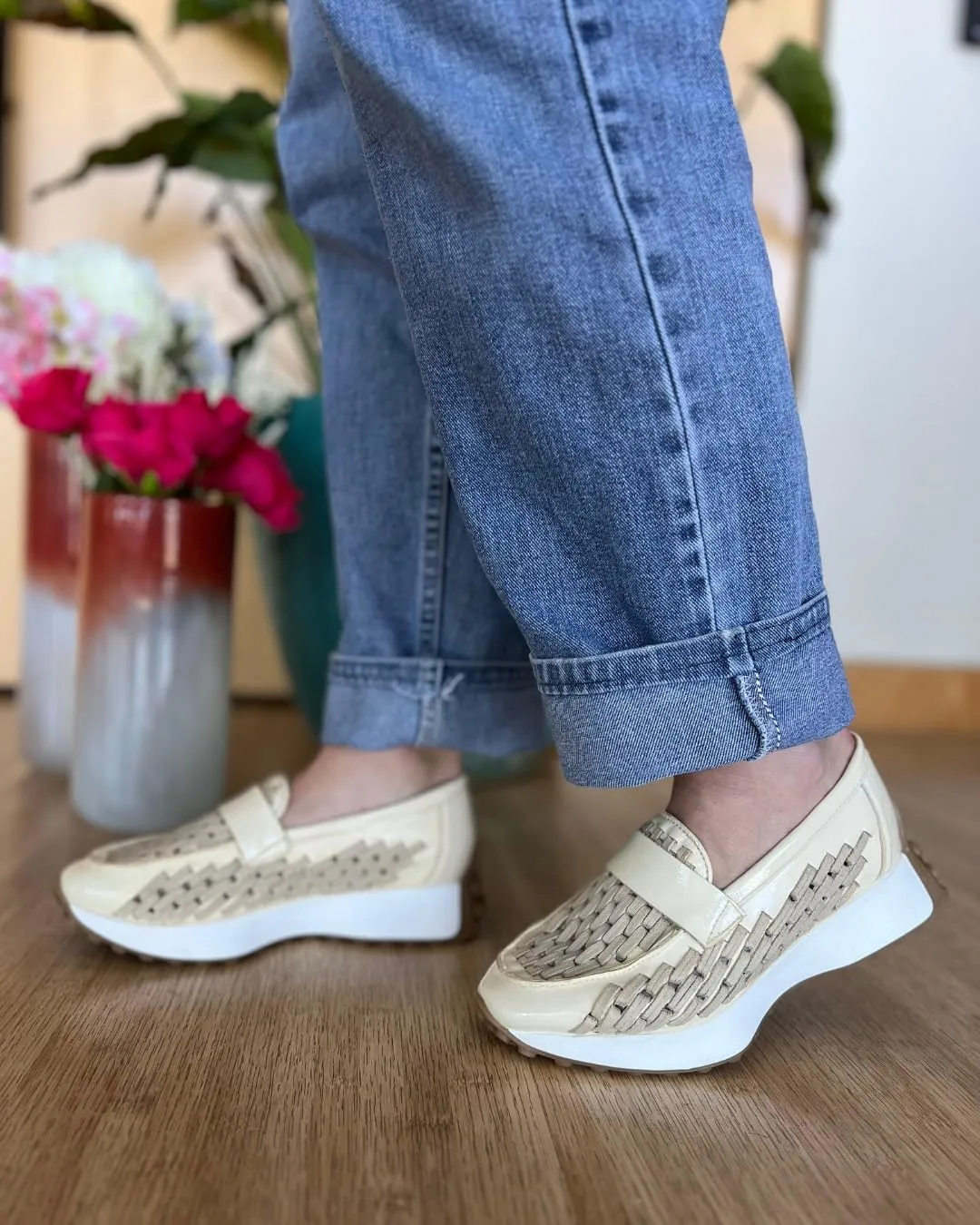 Diba True Womens Koi Pond Platform Sneakers Shoes Casual - Off White