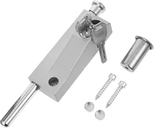 Door Spring Latch Lock Durable Zinc Alloy Security Slide Bolt Lock for Revolving Doors Resistant Easy to Install Keyed Entry Matte Finish