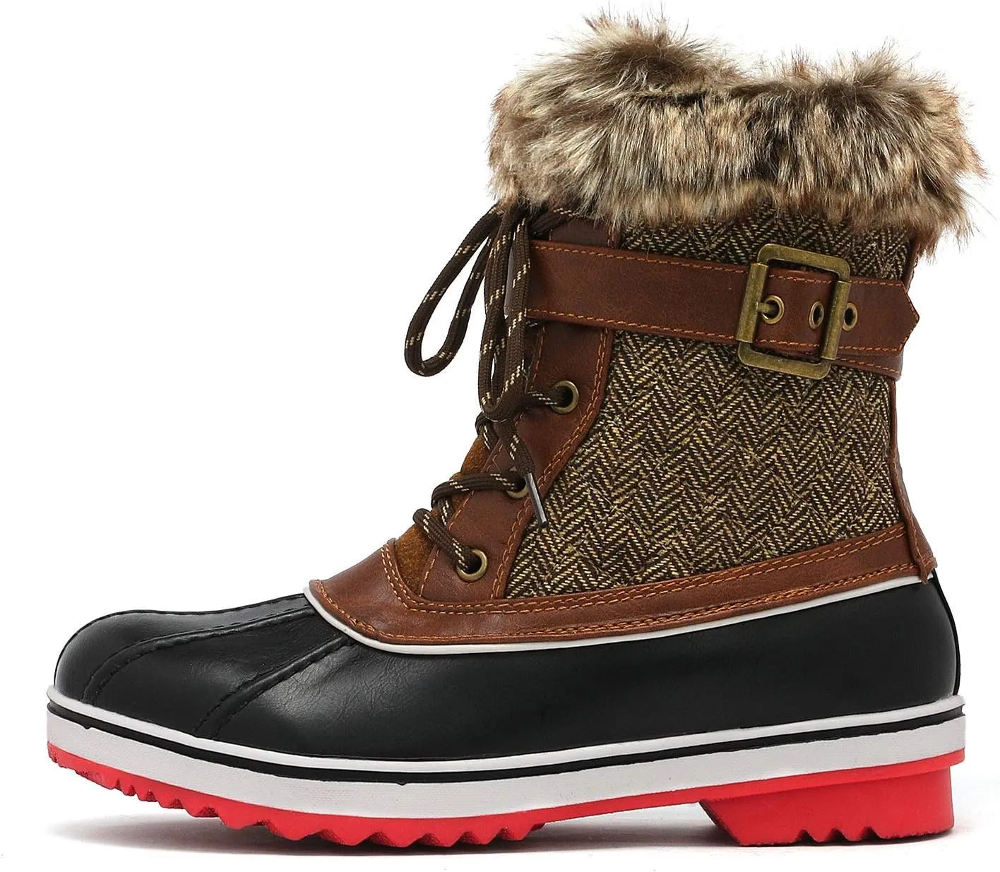 DREAM PAIRS Women's Mid Calf WaterProof Winter Snow Boots