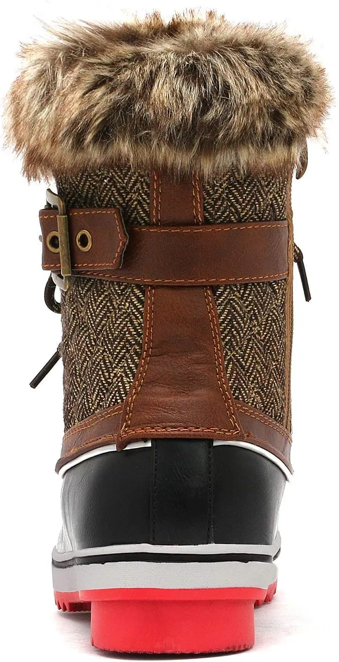 DREAM PAIRS Women's Mid Calf WaterProof Winter Snow Boots