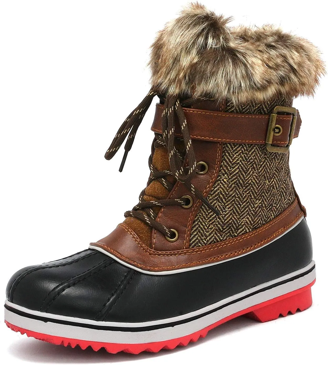 DREAM PAIRS Women's Mid Calf WaterProof Winter Snow Boots