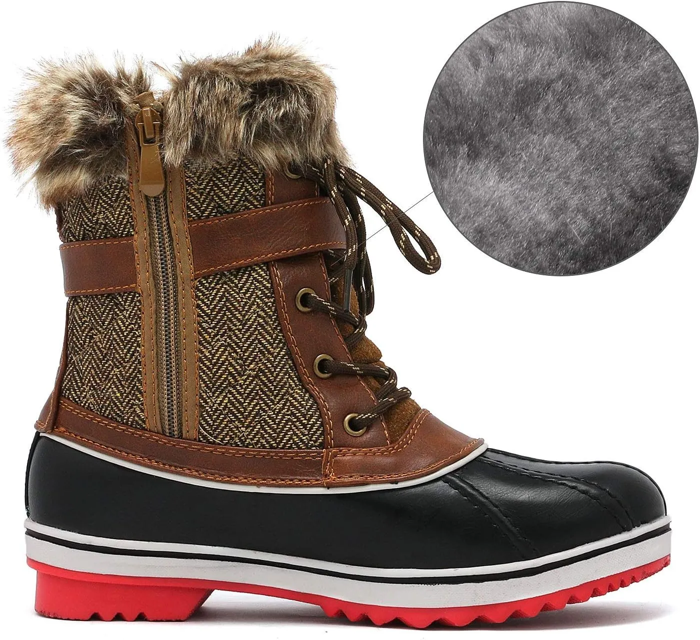 DREAM PAIRS Women's Mid Calf WaterProof Winter Snow Boots