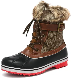 DREAM PAIRS Women's Mid Calf WaterProof Winter Snow Boots