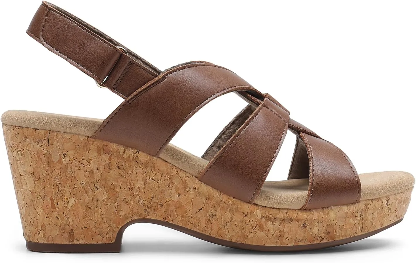 DREAM PAIRS Women's Wedge Sandals Comfortable Open Toe Platform Casual Dressy Cork Summer Dress Shoes