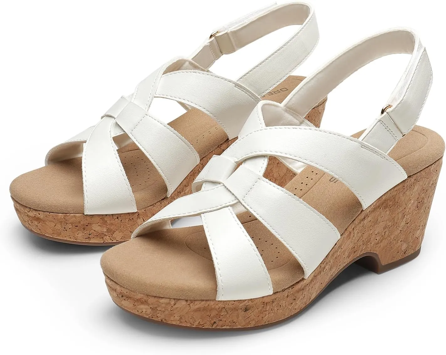 DREAM PAIRS Women's Wedge Sandals Comfortable Open Toe Platform Casual Dressy Cork Summer Dress Shoes