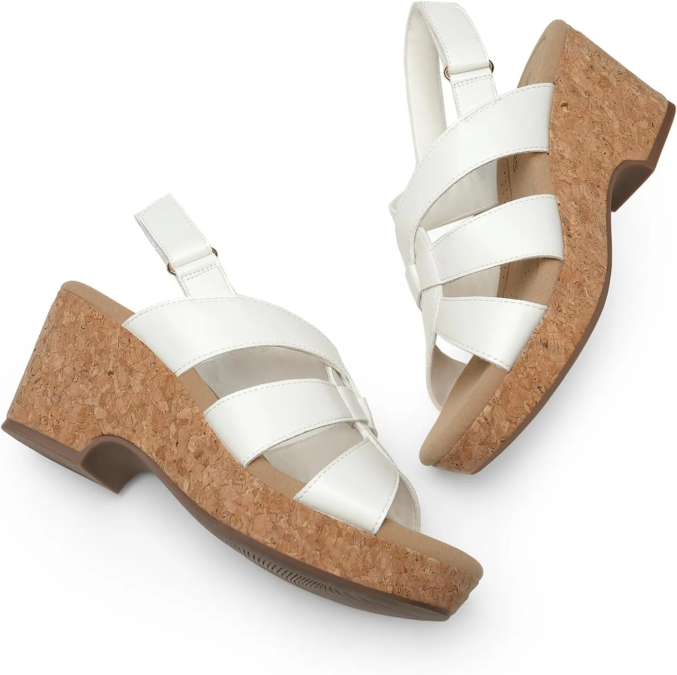 DREAM PAIRS Women's Wedge Sandals Comfortable Open Toe Platform Casual Dressy Cork Summer Dress Shoes