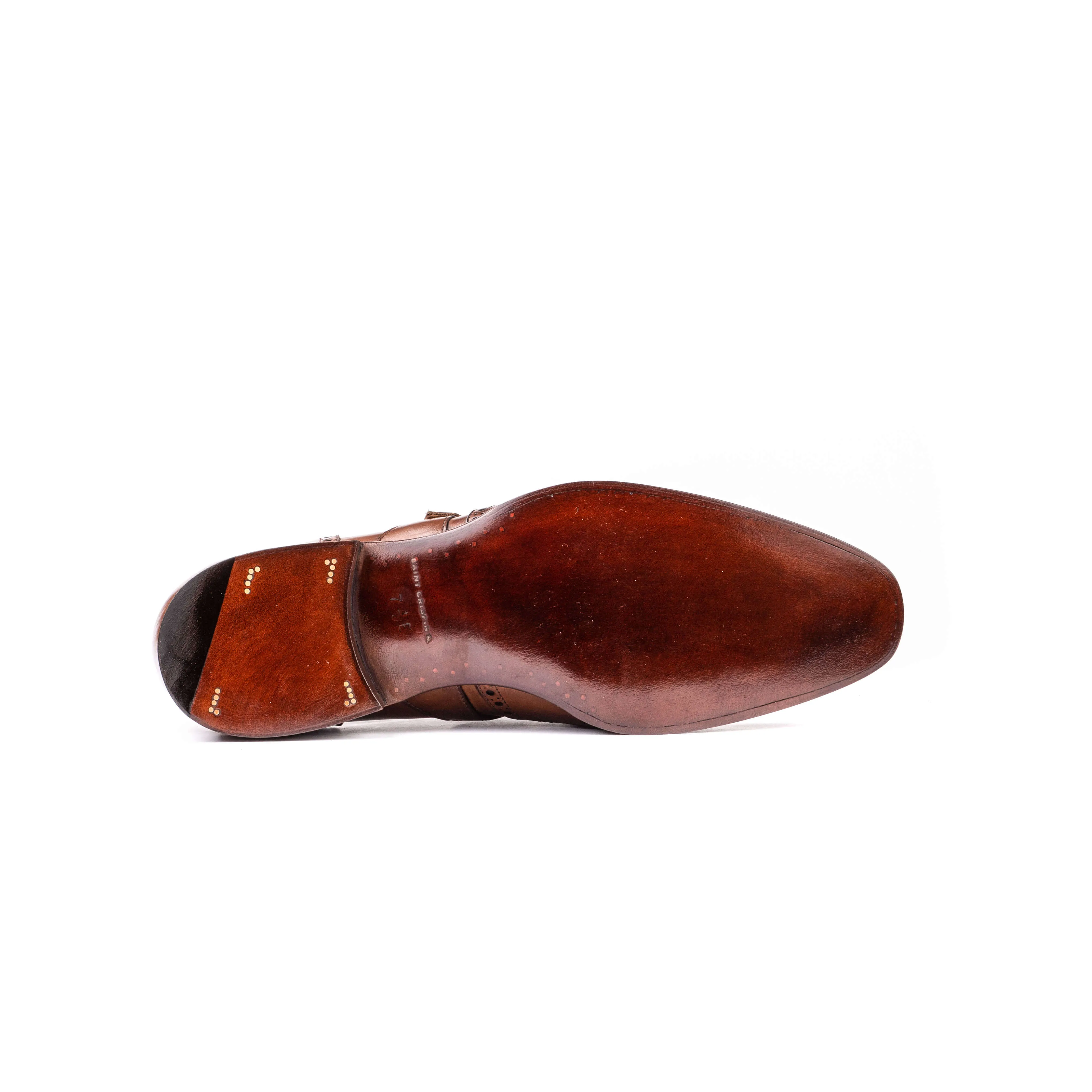 Dress loafer with fringy strap and buckle
