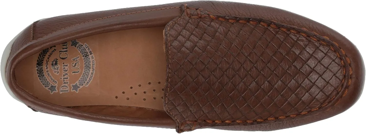 Driver Club USA Unisex-Child Kids Leather Fashion Luxury Driving Loafer with Venetian Detail