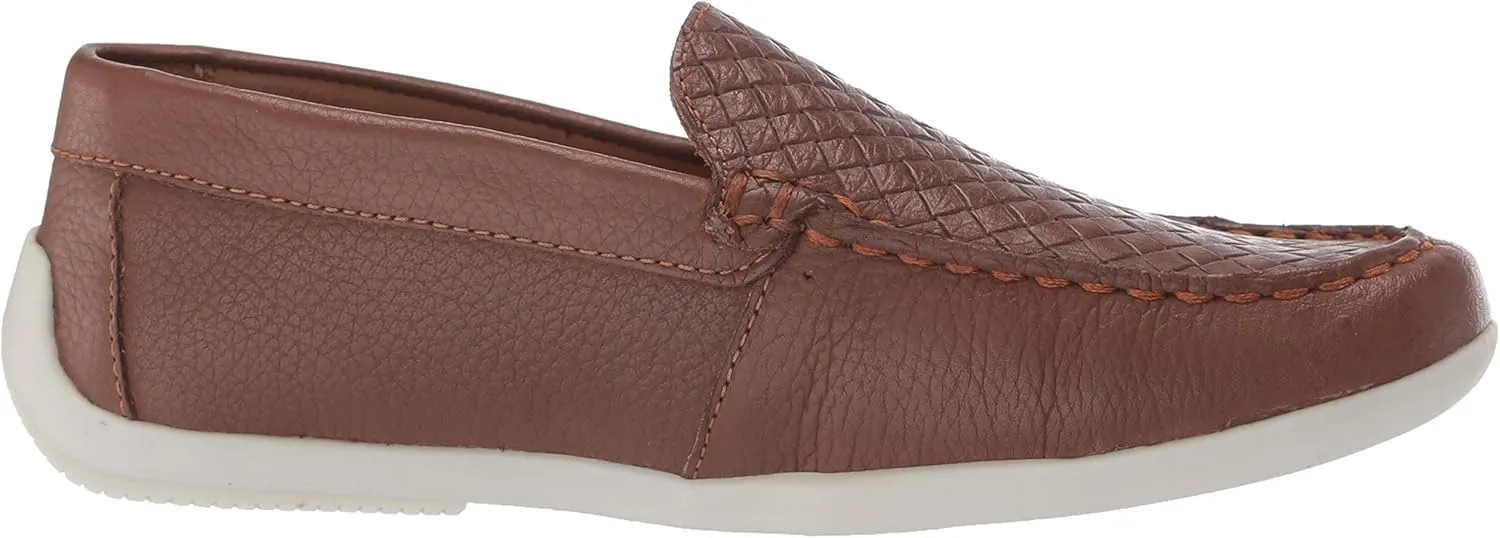 Driver Club USA Unisex-Child Kids Leather Fashion Luxury Driving Loafer with Venetian Detail