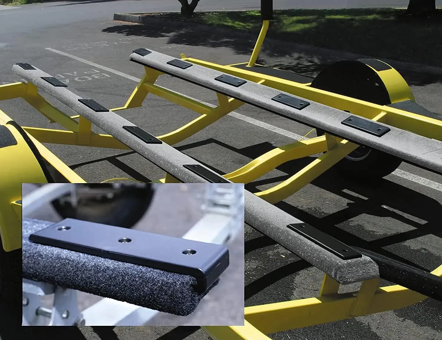 E-Z Slide Boat Trailer Slides and Bunkenders for 4” bunks – in Black or White